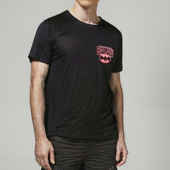 Batman Dark Knight 100% Cotton T-Shirt Black Top Lightweight DC Comics Logo Tee - Picture 6 of 7